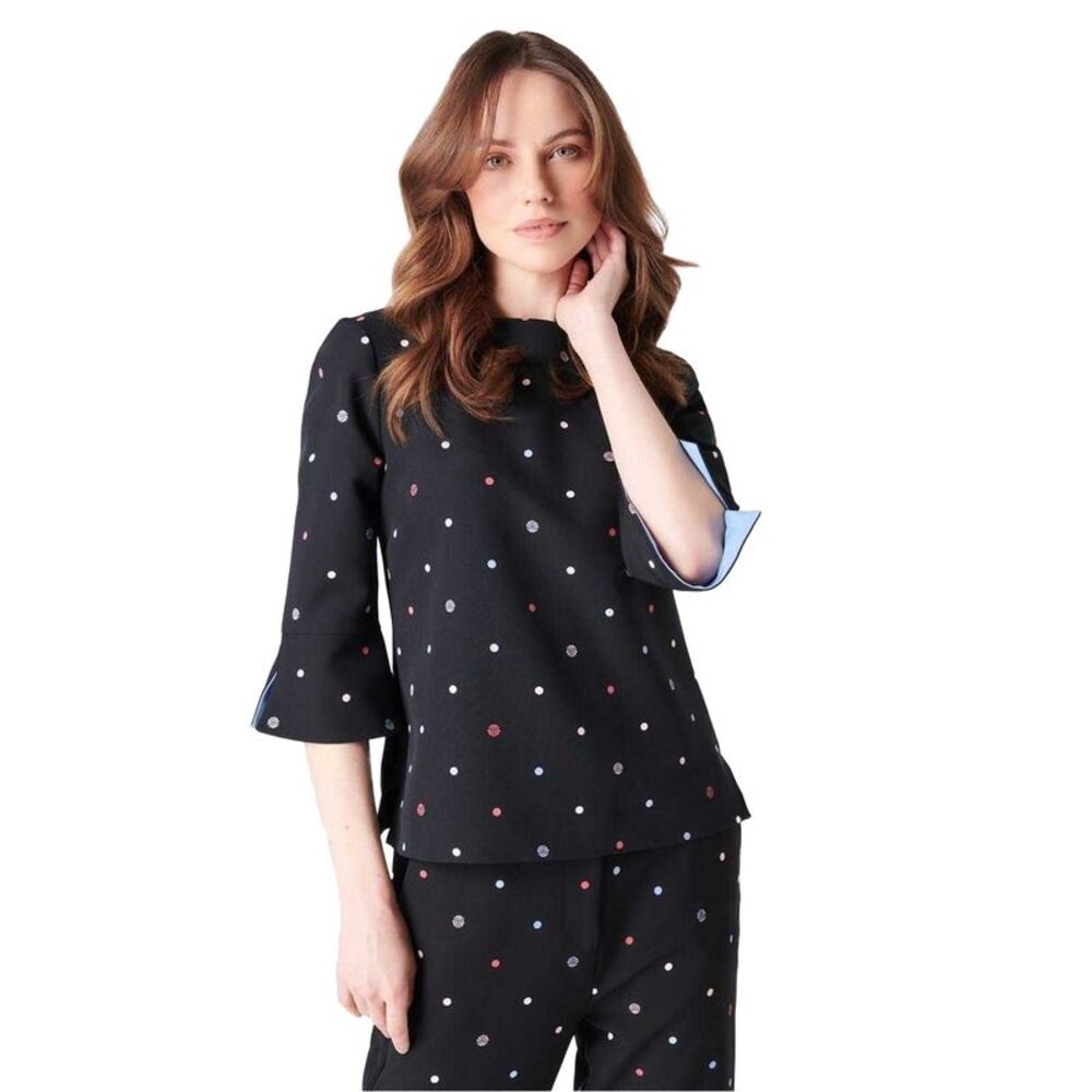 Biba Womens/Ladies Polka Dot Cuffed Blouse / Polka Dot